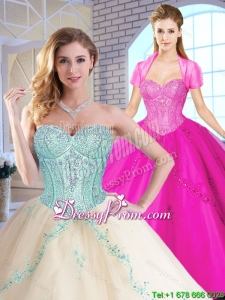 Elegant Sweetheart Quinceanera Dresses with Appliques and Sequins