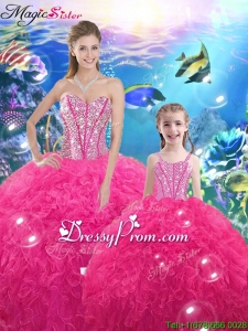 Lovely Ball Gown Princesita With Quinceanera Dresses with Beading and Ruffles for 2016