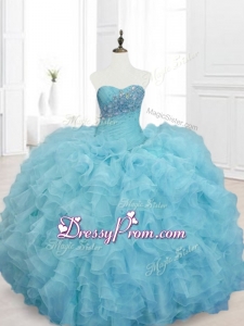 Ball Gown In Stock Sweet 15 Dresses with Beading and Ruffles