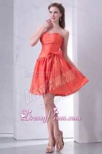 Cheap Sweetheart Short Prom Dress with Bowknot Mini-length