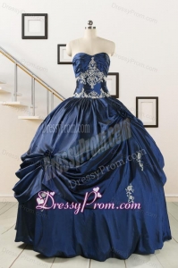 Trendy Sweetheart Quinceanera Gowns with Appliques