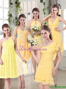 Discount Fashionable Decorated Bridesmaid Dresses in Chiffon