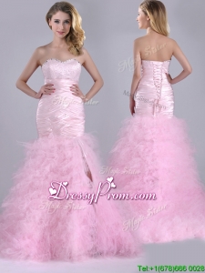 Luxurious Ruffled Taffeta and Tulle Christmas Party Dress with Beading and Sequins