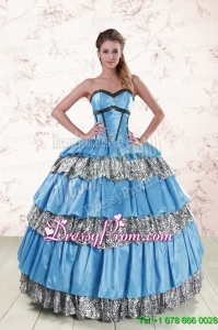 Exclusive Sweetheart Ball Gown Beading Quinceanera Dresses for 2015