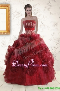 Stylish Quinceanera Dresses with Hand Made Flowers for 2015