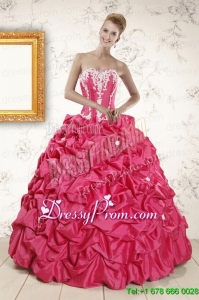 2015 Stylish Ball Gown Sweetheart Quinceanera Dresses with Appliques
