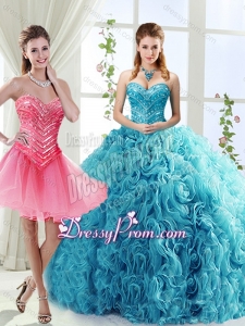 Classical Big Puffy Beaded Detachable Sweet 16 Quinceanera Skirts in Rolling Flower