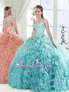 Exclusive See Through Back Beaded Detachable Sweet 16 Quinceanera Skirts with Straps