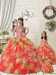 Top Seller Multi-color Princesita Dress with Ruffles and Beading for 2015