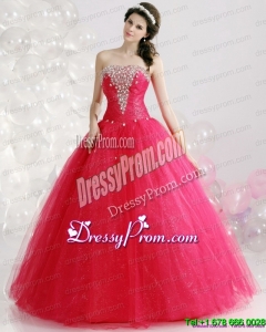 Pretty Strapless 2015 Quinceanera Gowns with Rhinestones