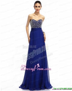 Fashionable 2015 Sweetheart Prom Dress with Brush Train and Beading