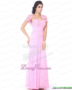 On Sale Beading Sweetheart Ruching Prom Dresses in Baby Pink