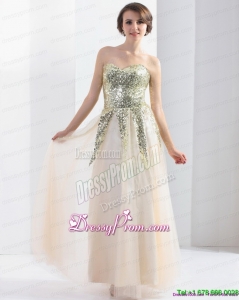 Unique Exquisite 2015 Sweetheart Floor Length Prom Dress with Sequins