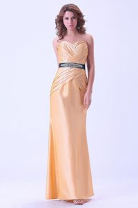 Brand New Gold Mermaid Floor-length Prom Dress with Ruche