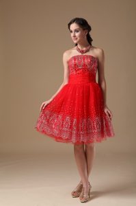 Embroidered Mini-length Strapless Prom Hoemcoming Dress Cheap