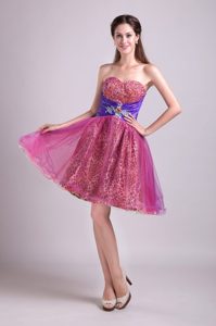 Chic 2013 Mini-length Prom Dress with Leopard Print