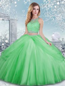 Smart Sleeveless Beading and Lace Clasp Handle Sweet 16 Dress