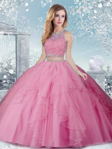 Captivating Sleeveless Clasp Handle Floor Length Beading Sweet 16 Quinceanera Dress