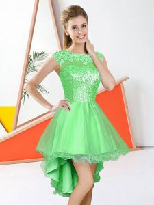 Quinceanera Court of Honor Dress Prom and Party with Beading and Lace Bateau Sleeveless Backless