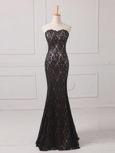 Sleeveless Lace Zipper Prom Gown