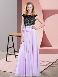 Top Selling Sleeveless Lace and Belt Lace Up Prom Party Dress