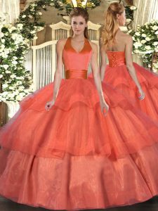 Trendy Sleeveless Ruffled Layers Lace Up Sweet 16 Quinceanera Dress