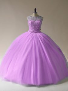Trendy Sleeveless Lace Up Floor Length Beading Quinceanera Dresses