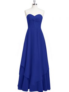 Sumptuous Sweetheart Sleeveless Chiffon Prom Evening Gown Pleated Zipper