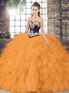 Exceptional Sleeveless Beading and Embroidery Lace Up Quinceanera Gowns