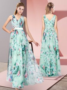 Floor Length Empire Sleeveless Multi-color Prom Party Dress Zipper