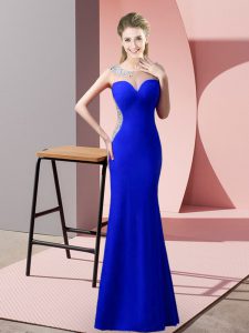 New Arrival Sleeveless Zipper Floor Length Beading and Pick Ups Prom Dress