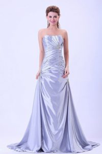 Custom Made Ruched Prom / Evening Dress with Brush Train
