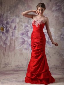 Strapless Beaded Red Dresses for Prom Princess Hertfordshire