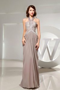 Halter top Empire Appliqued Grey Prom Dress in East Sussex