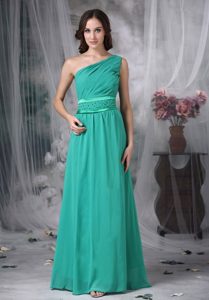 Custom Made One Shoulder Chiffon Floor-length Prom Dress