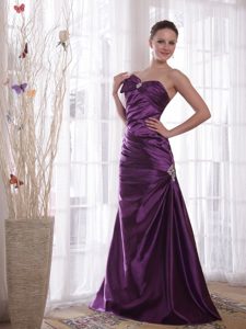 Purple Column Sweetheart Pleating Formal Dress Prom Party Dress