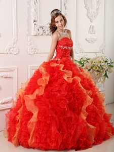 Organza Sweetheart Appliques and Beading Colorful Dresses For a Quince