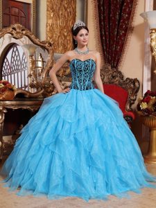 Beading and Embroidery Sweetheart Layered Organza Dresses Of 15
