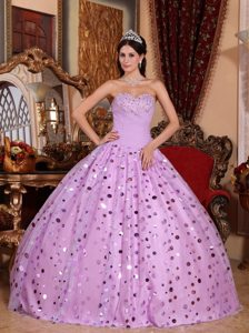 Simple Lavender Sweet 15 Dresses with Sequins in City of London