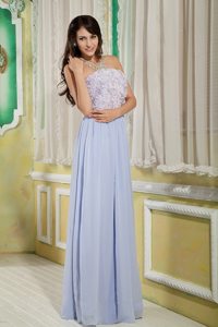 Concord CA Lilac Empire Prom Party Dress with Rolling Flowers