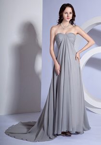 New Brush Train Beaded Grey Girls Prom Dress in Leicestershire