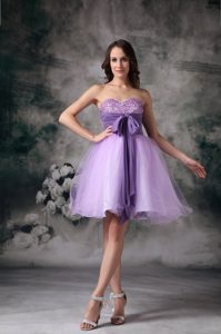 Lilac Bowknot Beaded Mini Dress for Prom in Lancashire 2013