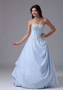 Light Blue Sweetheart Appliqued Dress for Prom in Wiltshire