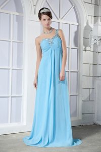 Pretty One Shoulder Beaded Prom Dress Colors to Choose