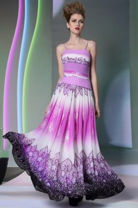 Ruching Prom Gown Multi-color Side Zipper Sleeveless Floor Length