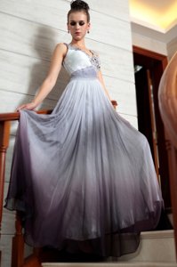 Extravagant Multi-color Sleeveless Beading and Appliques and Ruching Floor Length Prom Gown