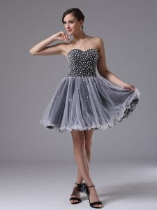 Black and White Sweetheart Mini Organza Prom formal Dresses 2014