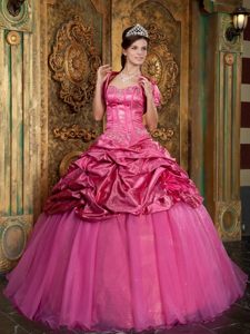 Simi Valley CA Appliqued Hot Pink Quinceanera Dresses Pick ups