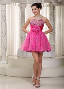 Beaded Sweetheart Prom Cocktail Dresses Mini-length Sequins Organza