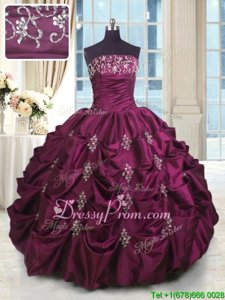 Fantastic Floor Length Ball Gowns Sleeveless Fuchsia Ball Gown Prom Dress Lace Up
